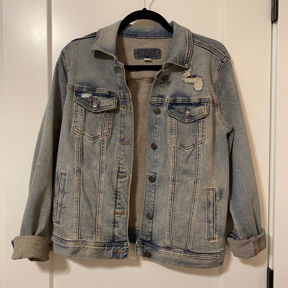 Maurices Jean Jacket Size Small light blue